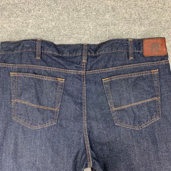 Vintage Perry Ellis Jeans Mens 40 Straight Leg Dark Wash Denim Mid Rise Cotton - Picture 8 of 12